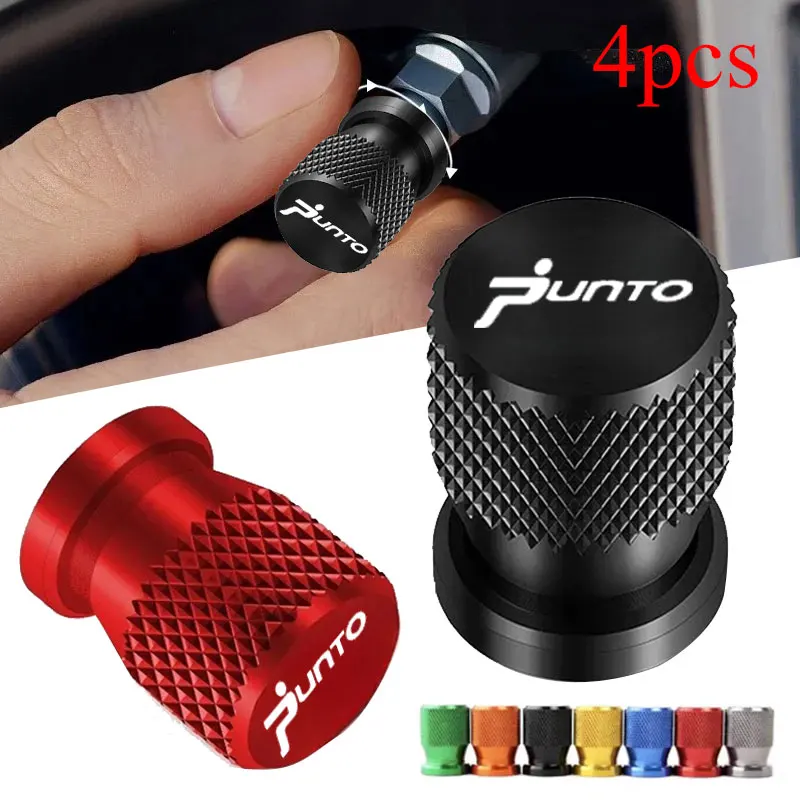 

Car Wheel Tire Valve Caps Tyre Stem Covers Airdust Waterproof 4pcs For FIAT punto Auto Accessories