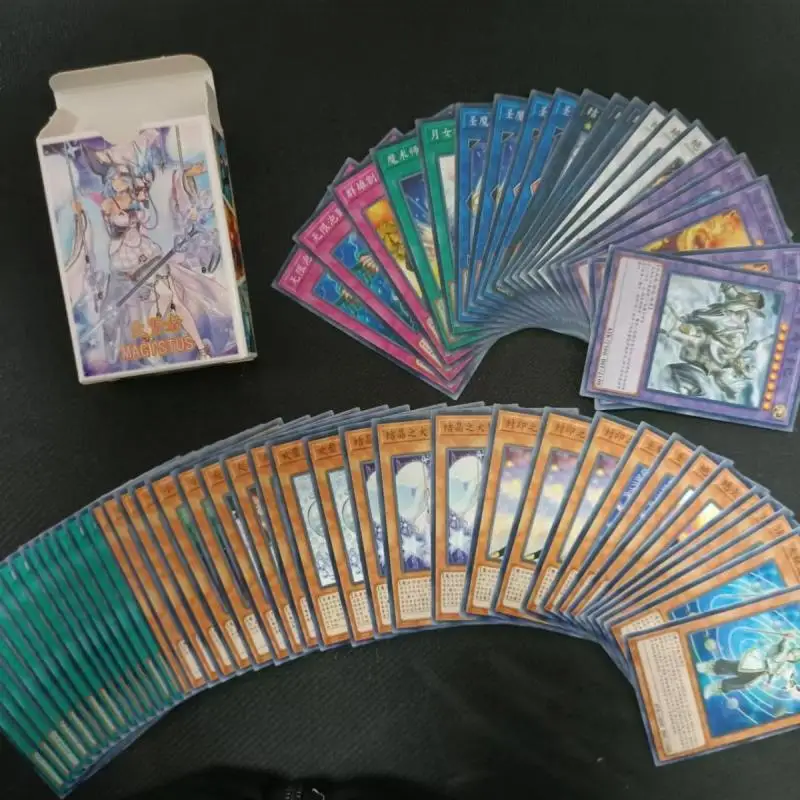 DIY 60pcs Yu-Gi-Oh! MAGISTUS Deck Zoroa, the Magistus of Flame Trismagistus Pot of Desires Cartoon Game Collection Card