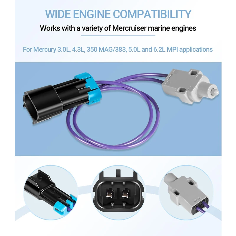 Marine Shift Interrupt Neutral Sensor 8M0052936 / 87-808009A3 for Mercury 3.0L, 4.3L, 350 MAG, 383, 5.0L & 6.2L MPI Engines