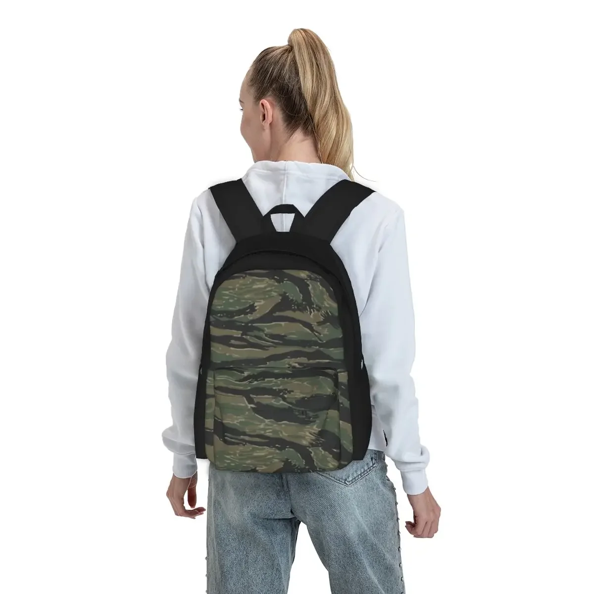 Tiger Stripe Camouflage Military Camo Backpacks Boys Girls Bookbag Children School Bags Cartoon Travel Rucksack Shoulder Bag