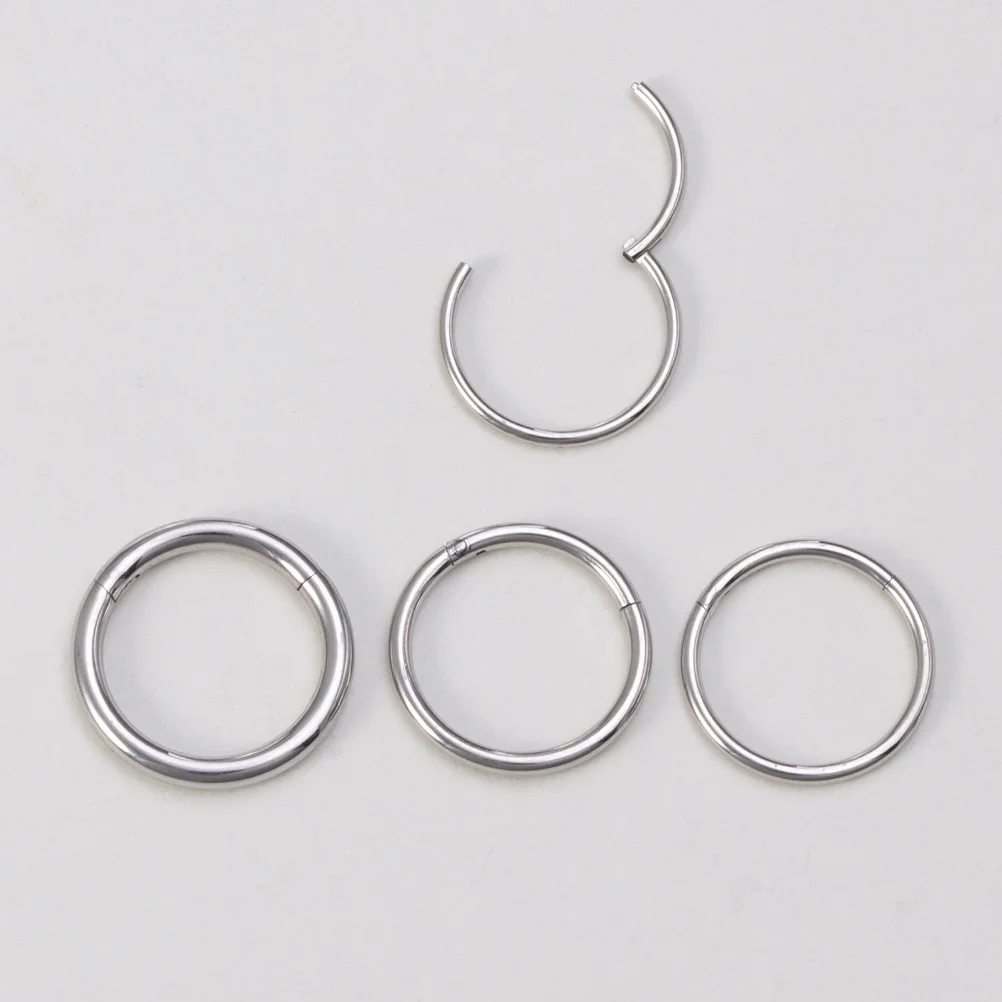1pc 0,8-1,6mm Klapp Septum Clicker Segment Nase Ring Lip Ohr Knorpel Ohr Helix Körper Schmuck chirurgische Stahl Piercing Ring Hoop – Detail 8