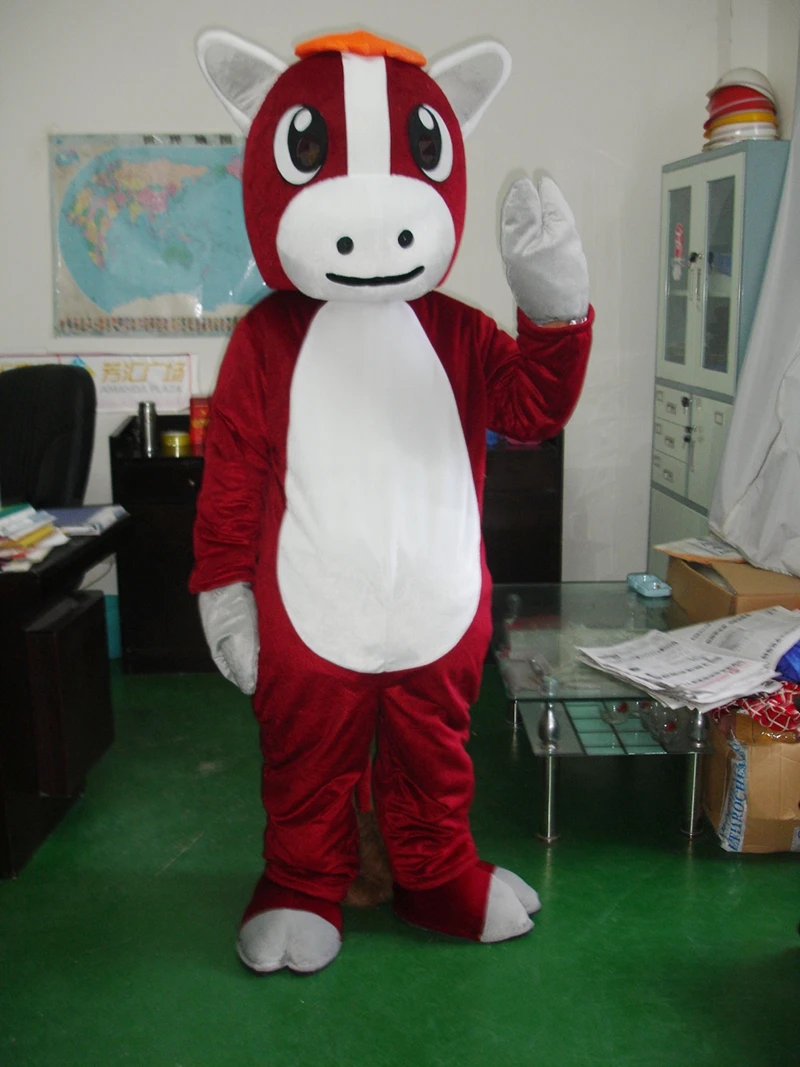 

Unisex Plush Horse Mascot Costume Adult Cosplay Suit Hippo Mascot Costume Animal Mascotte Fancy Dress for Halloween Christmas