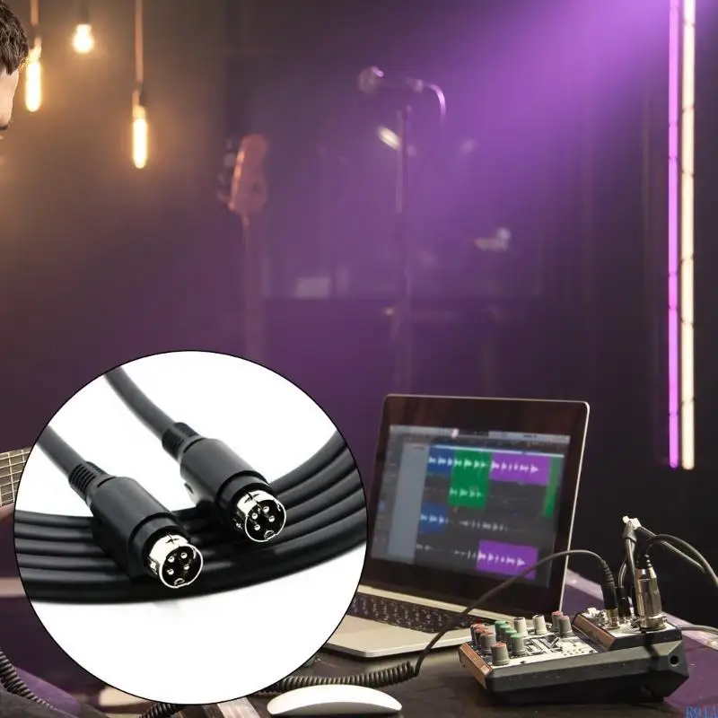 R91A Superior 4Pin Speaker Cable for R1700BT R1600TIII Speaker Male to Male Cord Optimals Performances Long Speaker Cable