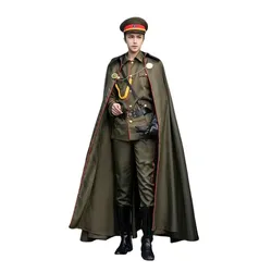 Green Chinese Warlord Costume For Men Ancient military Photography Clothing Commander In Chief Carnival Halloween Cosplay