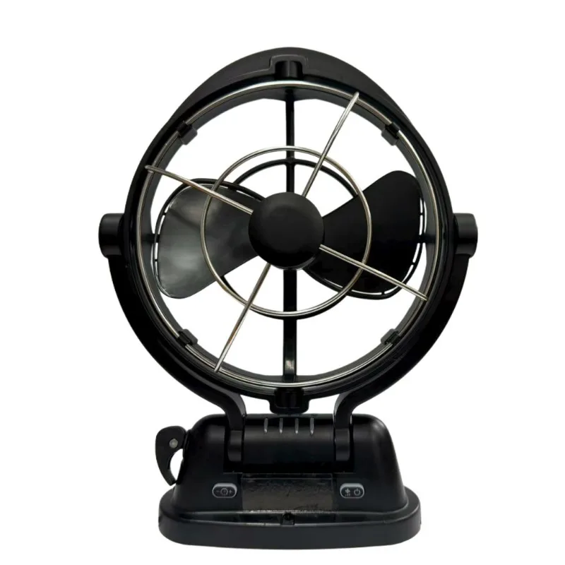 RV special black and white two-color 12V/24V three-speed transmission remote control small fan