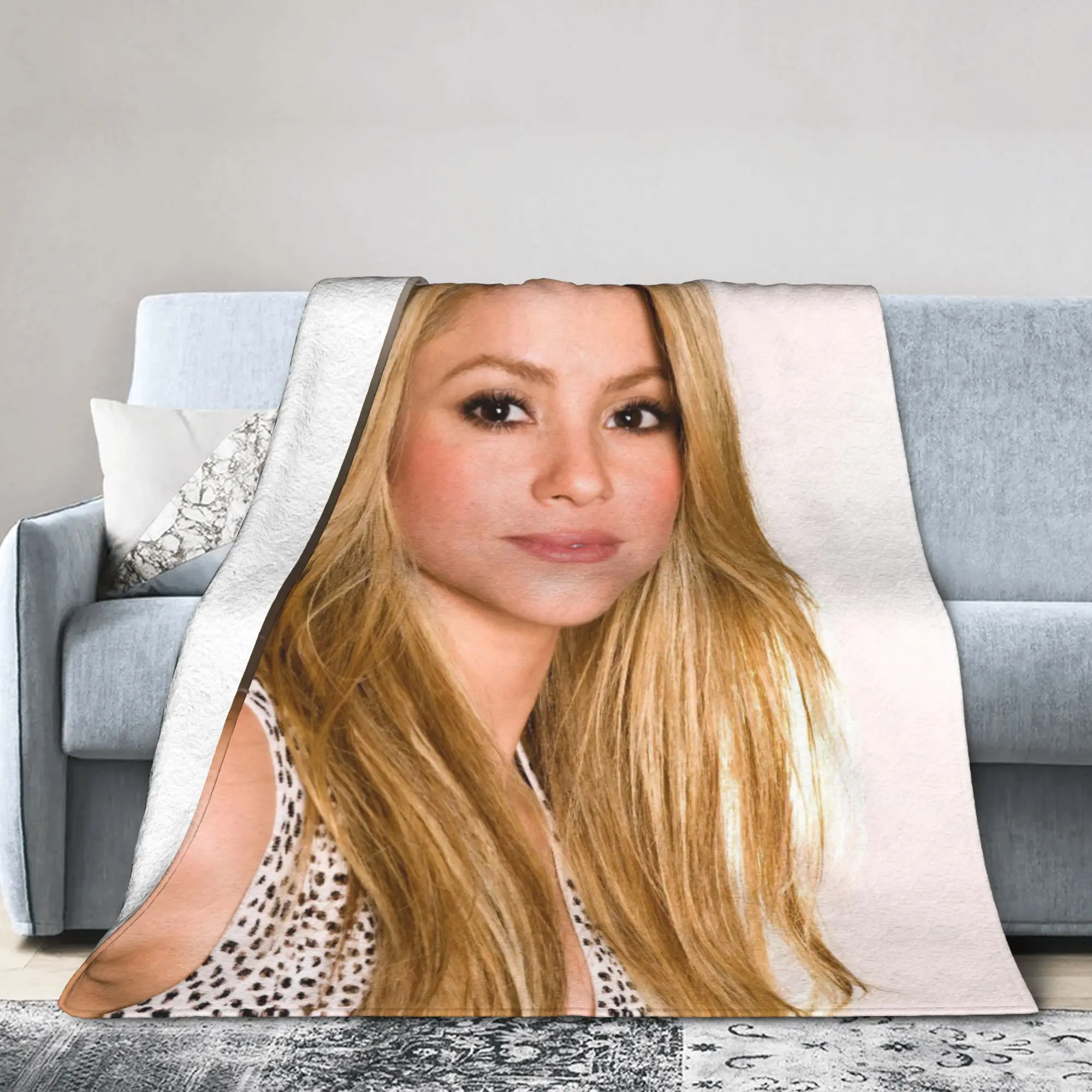 Singer S-Shakira Blankets Coral Fleece Plush Winter  Breathable Soft Throw Blanket for Sofa Couch Plush Thin Quilt