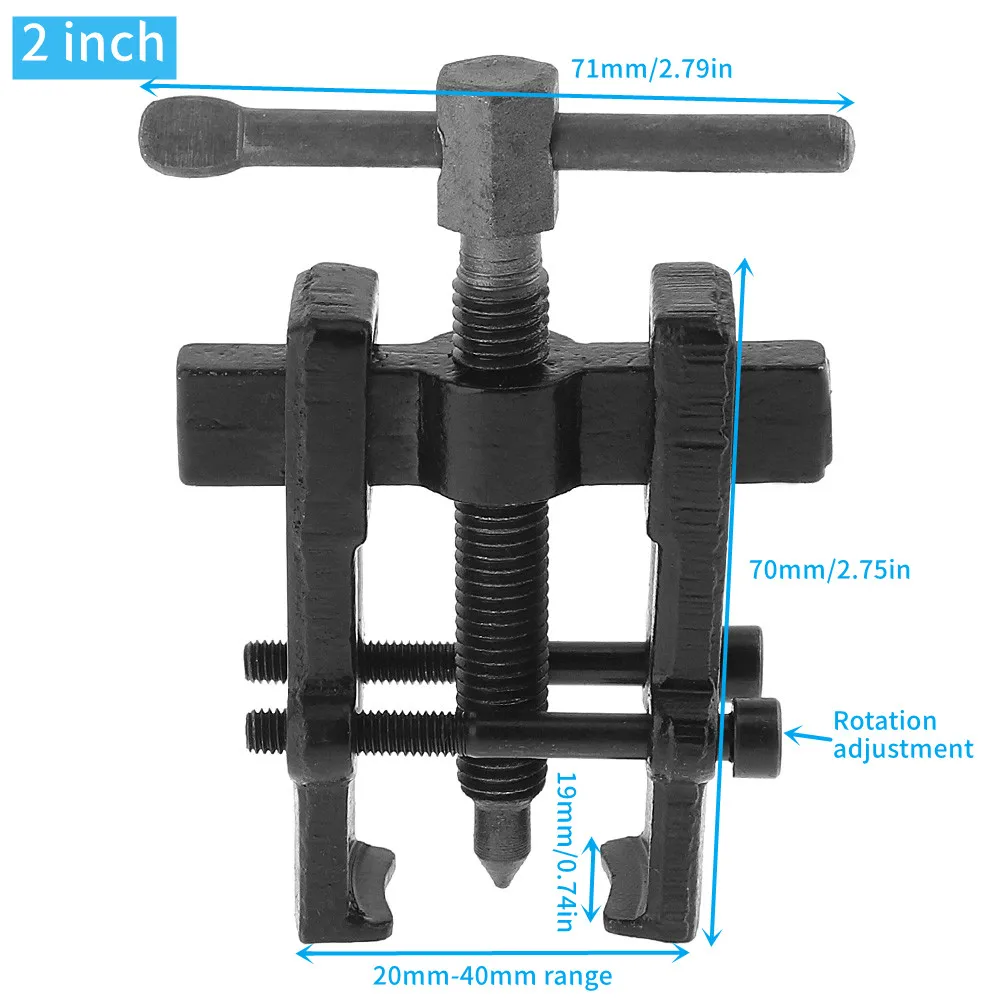 2/3/4/6/8 Inch Carbon Steel Two Claw Puller Separate Lifting Device Pull Strengthen Bearing Puller Extractor Auto Removal Tool