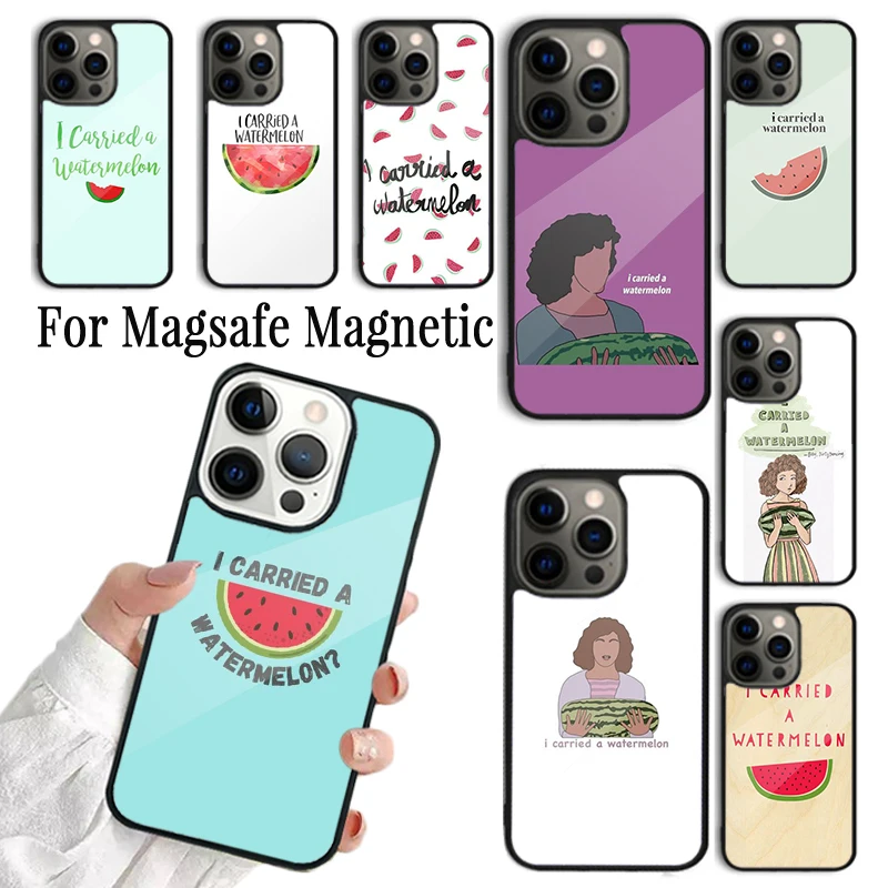 Phone Case For iPhone 16 15 14 13 12 11 Pro Max Plus Magsafe Magnetic Wireless Cover Dirty dancing I carried a watermelon