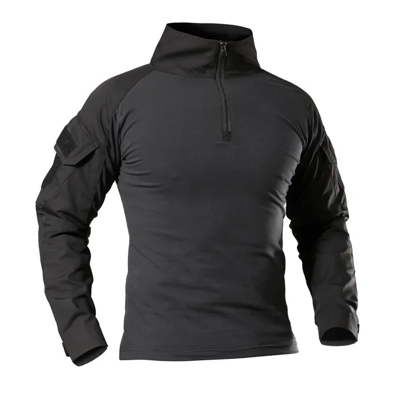 Men's Outdoor Tactical Military Long Sleeve T Shirt for Hiking, Climbing, Hunting - Quick-drying Sports Tee