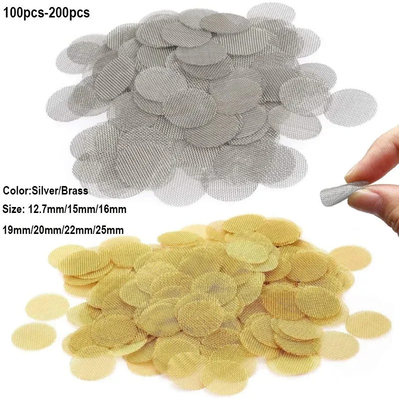 100pcs Stainless Steel Pipe Network Water Pipe Filter Brass Mesh Copper Tube Filter Metal Filter Screen Gauze Accessories