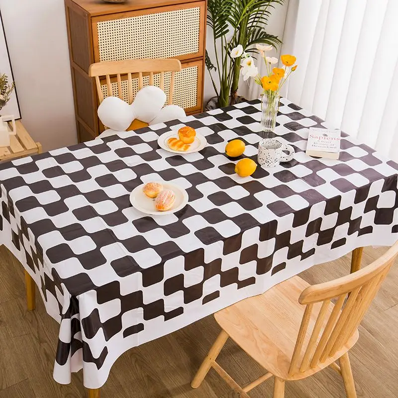 VIKAMA Argyle Checker Diamond Tablecloth, 6 Designs, Waterproof Washable Table Cover for Kitchen Dining Party