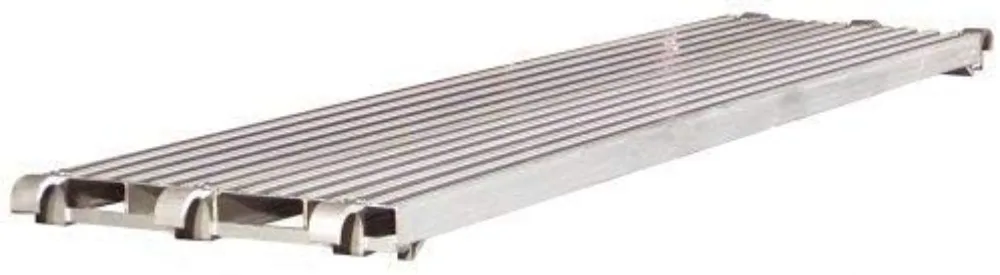 

Heavy-Duty Aluminum Scaffold Deck 75 lb/sq ft Rated 19-1/4" x 7' Long for Indoor Outdoor Use
