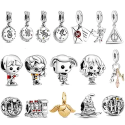 Harry College Anhänger Charms Legierung passen 925 Sterling Silber Gryffindor Töpfer Hermine Perle Charm Armband Halskette DIY Schmuck