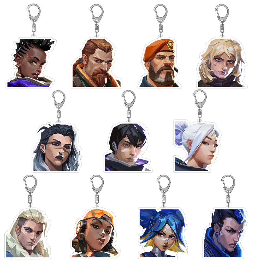 Guo Xiao Luo Valorant game character Jett Skye Killjoy Viper Raze Omen Astra Clove Neon Fade Acrylic keychain Bag pendant gift