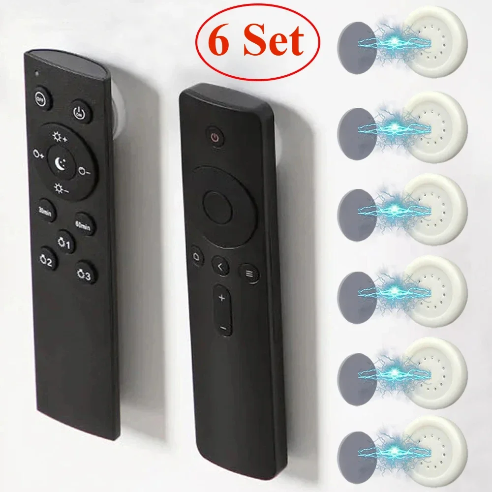 4/6set Remote Control Magnet Storage Box Key Holder Refrigerator Storage Rack Magnetic Hook Wall-mounted Anti-lost Magnet Hooks