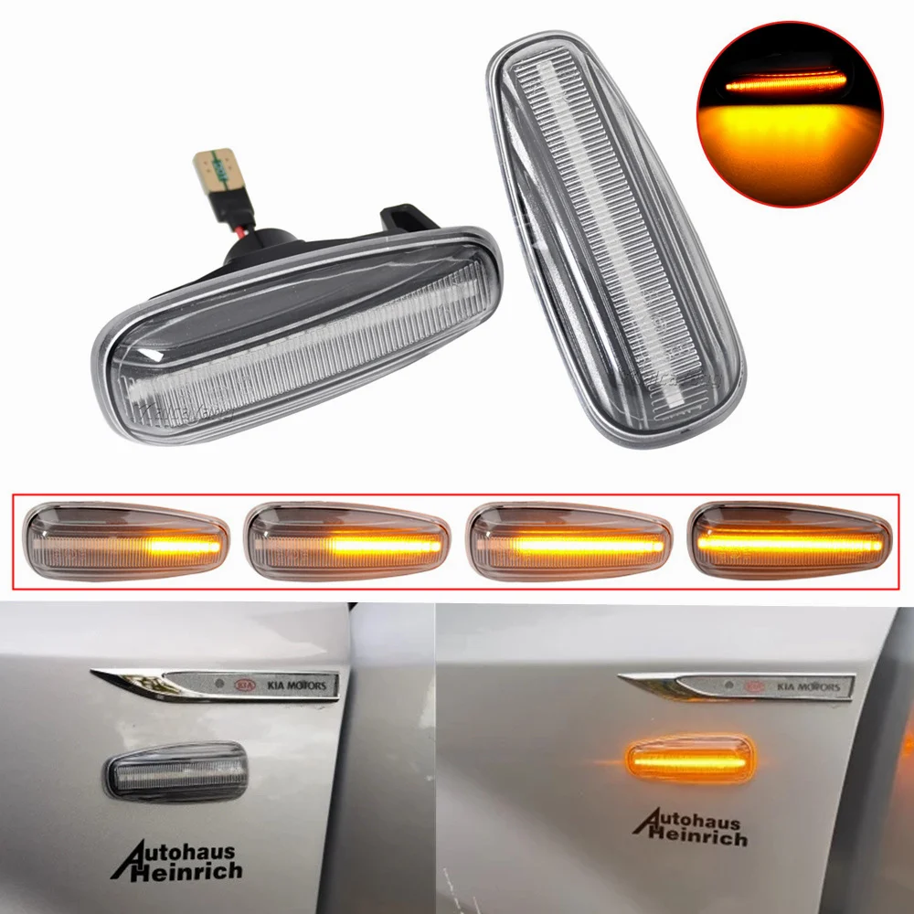 Scroll Flashing Lamp LED Dynamic Side Marker Light For Hyundai i30 CW Azera Elantra Avante Kia Pro Ceed Rio 3 Carens Rondo 7 UN