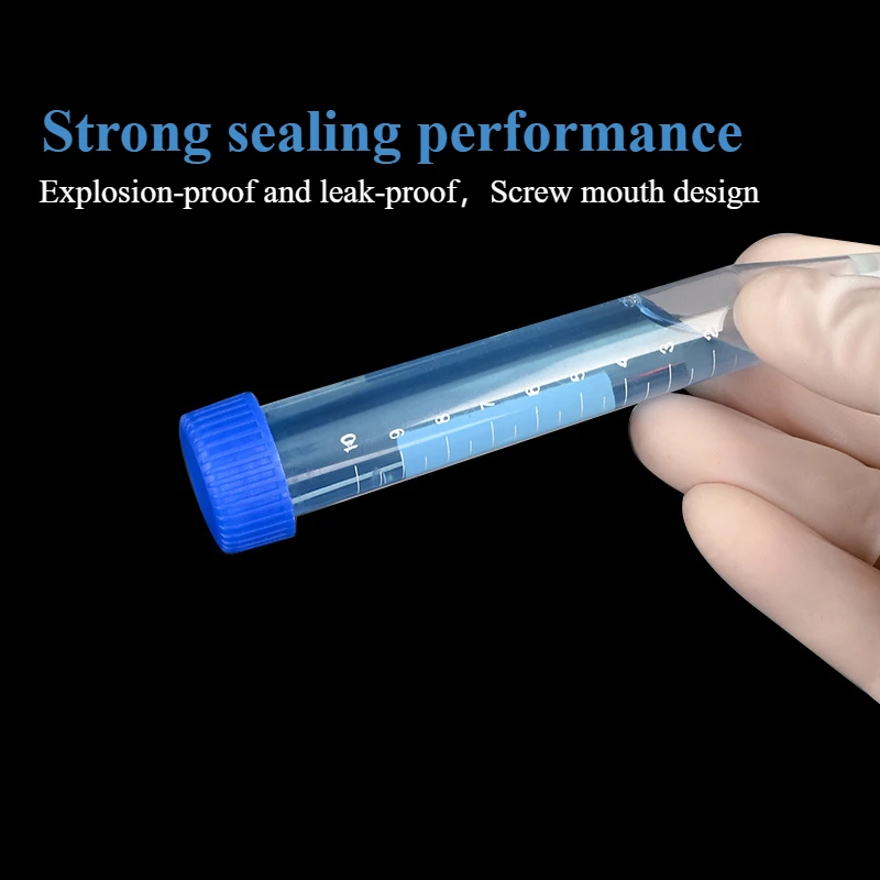 Botellas de plástico para almacenamiento de semillas de jardín, contenedor de tubo de centrífuga con tapa, accesorios de prueba de laboratorio de ciencia, transparente, 0,1-30ML