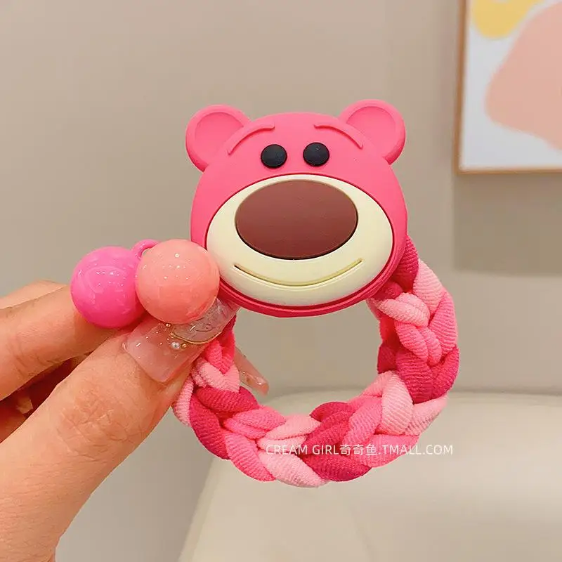 Anime Nieuwe 2024 Sanrios Hoofd Touw Schattige Cartoon Cinnamoroll Lotso Poohbear Regenboog Kleuterschool Meisje Geen Kwaad Haar Accessoires Cadeau