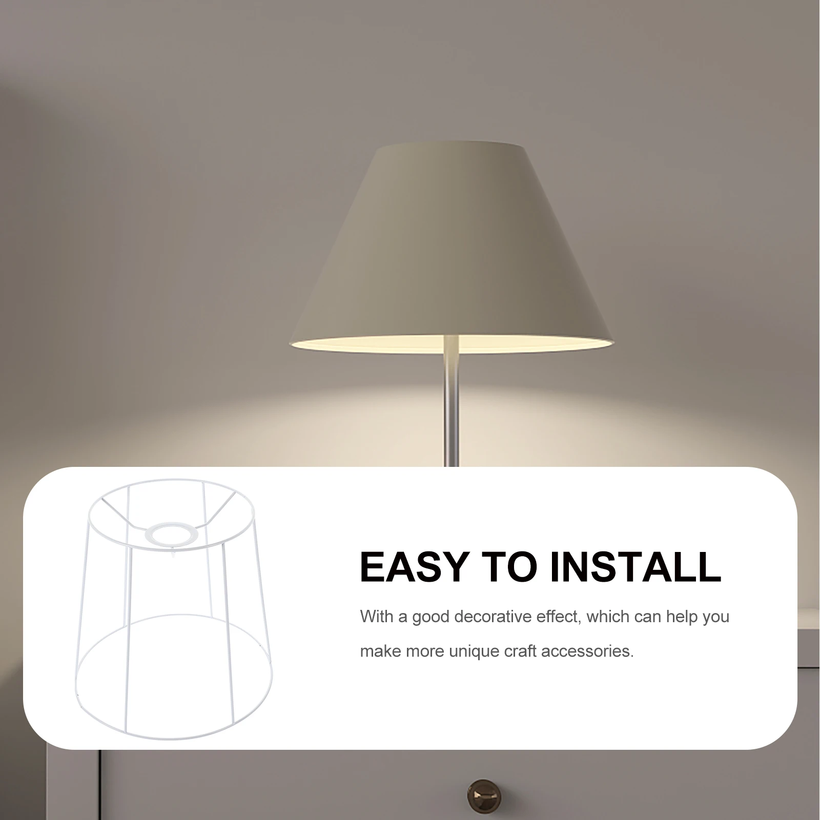 

Lampshade Frame Simple Design E27 Light Bulb Holder Wire Shade Ring for Chandelier Ceiling Lamp Repair Lampshade Frames