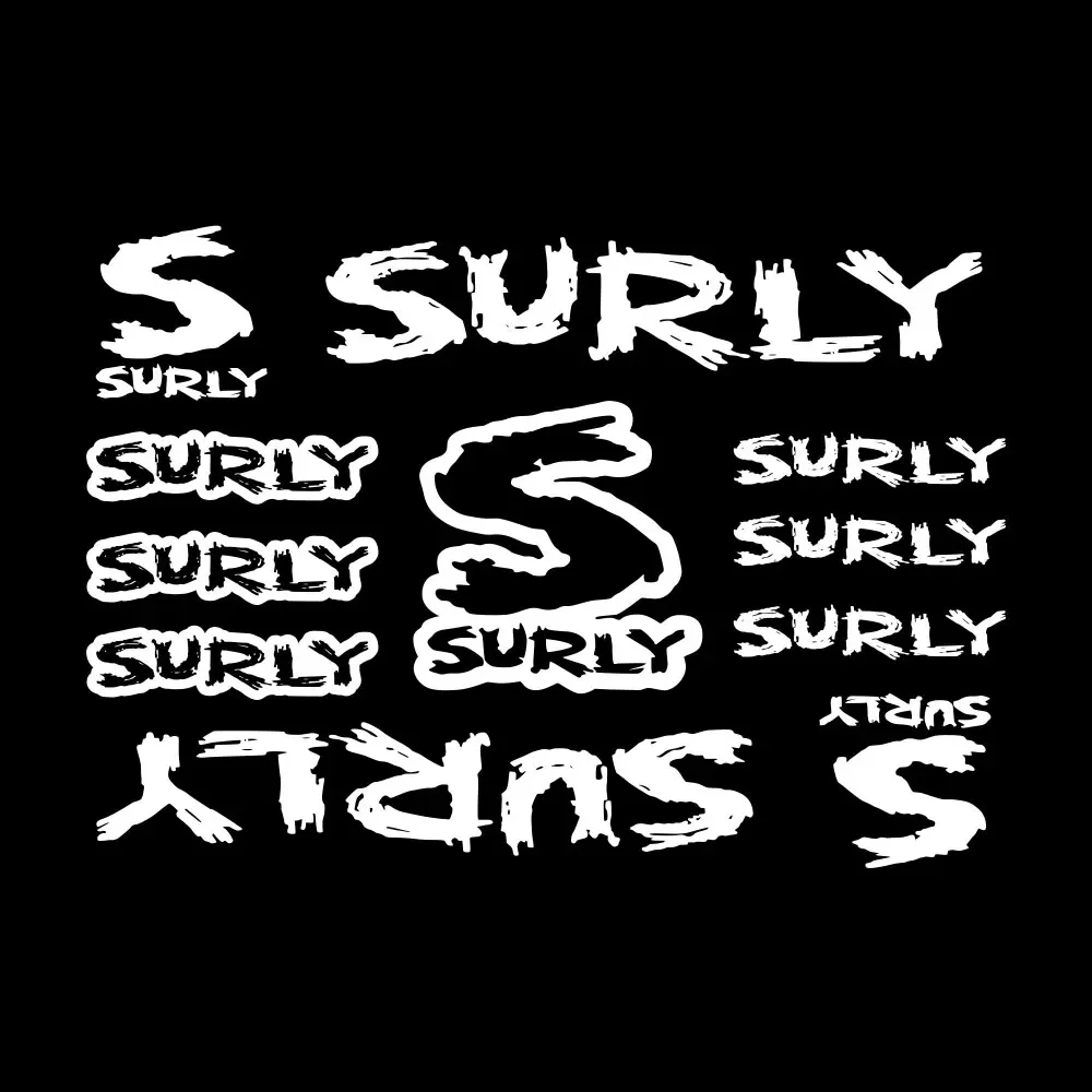 11pcs for Surly Bike Bicycle Frame Decals Factory Stickers Graphic Adhesive