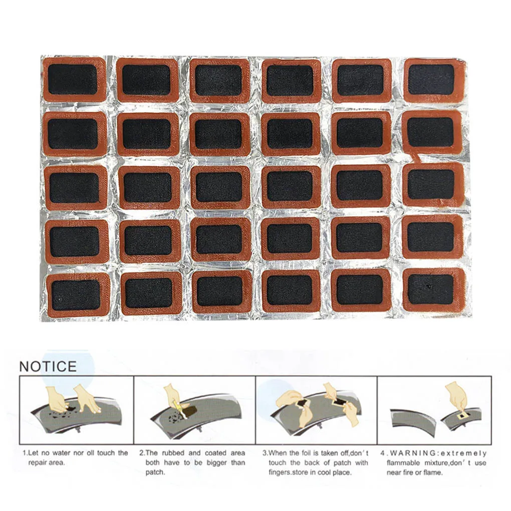 48pcs Tire Repair Patch Professional Small Puncture Repairing Pads