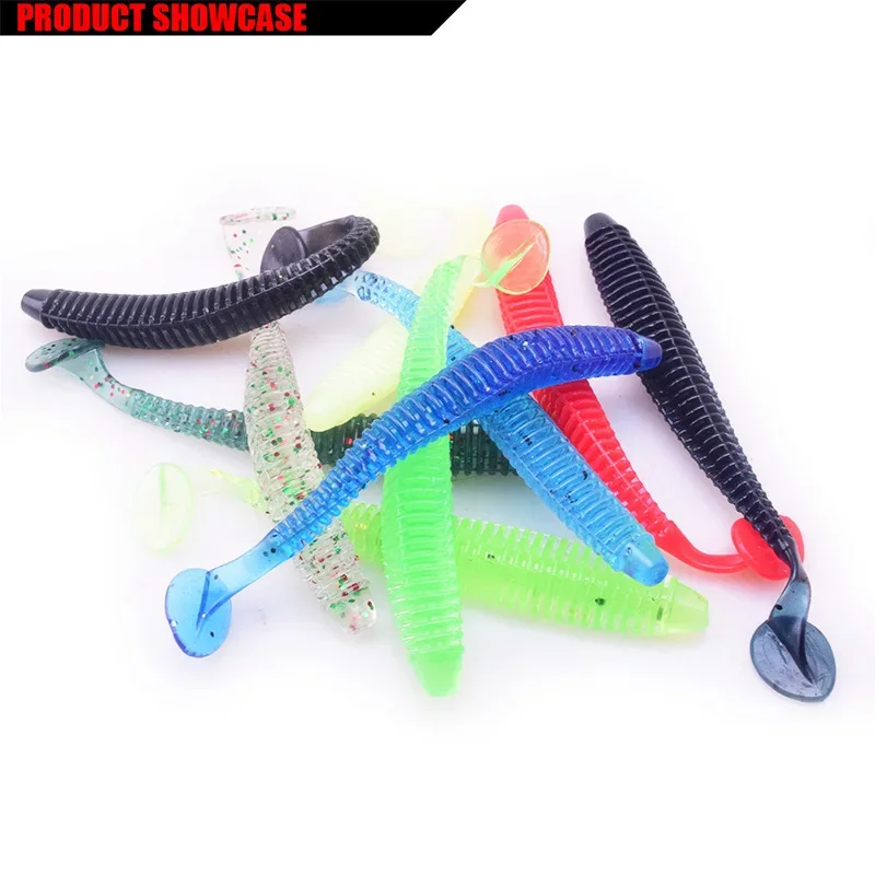 10 Pcs/lot Jig Wobblers Fishing Lures 9.5cm 3g Shrimp Odor Attracts Silicone Rhombus Soft Bait Trout Pike Bass Swimbaits Tackle