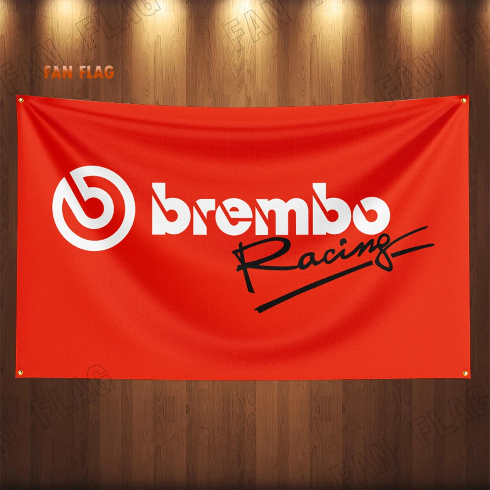 Brembos Auto Parts Flag Car Truck Brake Parts, accesorios, Pancarta, garaje, decoración al aire libre, tapiz, póster de carreras, 3x5 pies