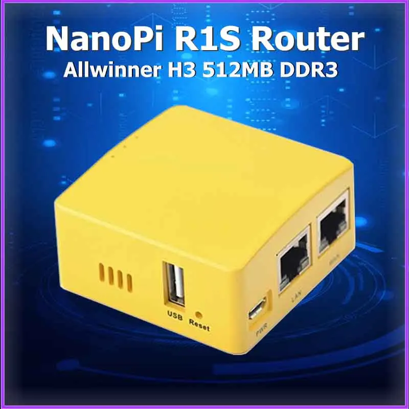 

NanoPi R1S Router Allwinner H3 512MB DDR3 RAM dual Gigabit Ethernet port ,easy to carry