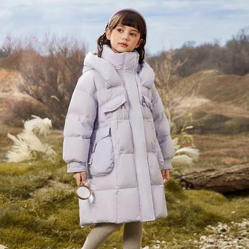 Girls Down Coat Overcoat Jacket Windbreak Outerwear 2024 Perfect Thicken WinterWarm Snowsuits Christmas Gift Children's Clothin