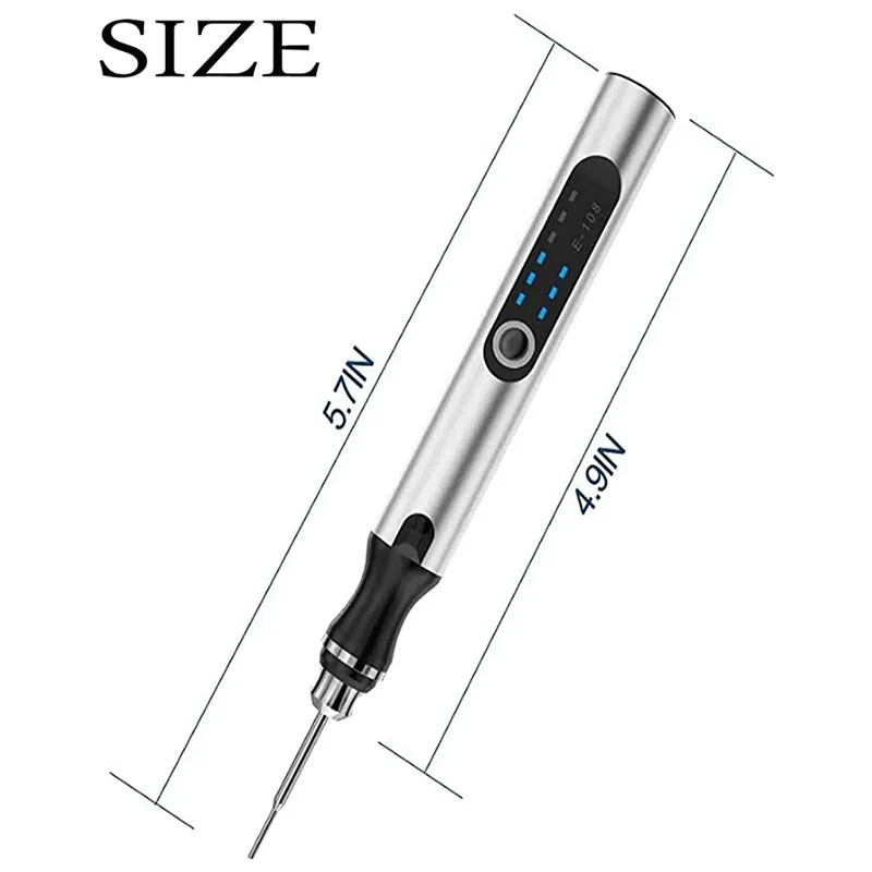 Stylo de gravure professionnel personnalisable USB, aste, sans fil, outil de gravure pour métal, 30 bits