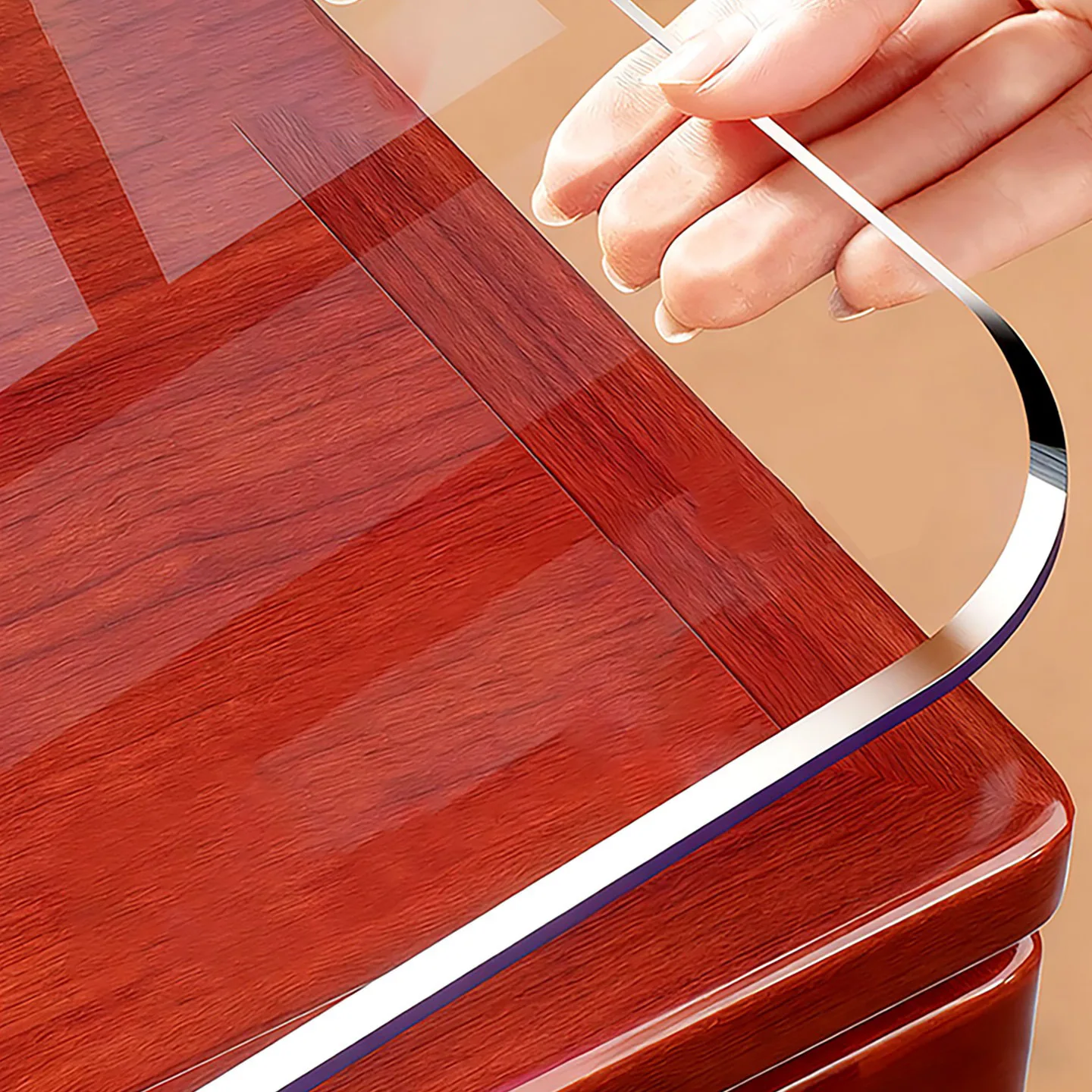 Clear PVC Floor Mat Transparent Plastic Table Protector Mat Waterproof Anti-slip Easy Clean Floor Chair Mat Desk Table Cover Pad