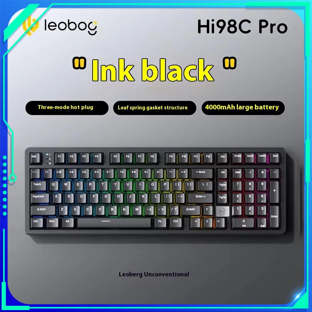 

LEOBOG Hi98C Pro Mechanical Keyboard 3Mode 2.4G Bluetooth Wireless Keyboard PBT Keycaps Hi98pro Keyboard Gamer Gift Custom
