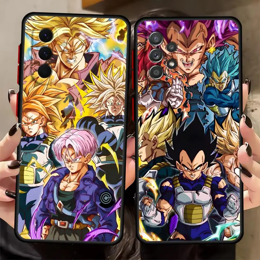 Dragon Ball Trunks Vegeta Funda Back Phone Cover Case for Samsung Galaxy A55 A25 A52 A17 A53 A23 A56 A26 A35 A14 A34 A13 A54 A24