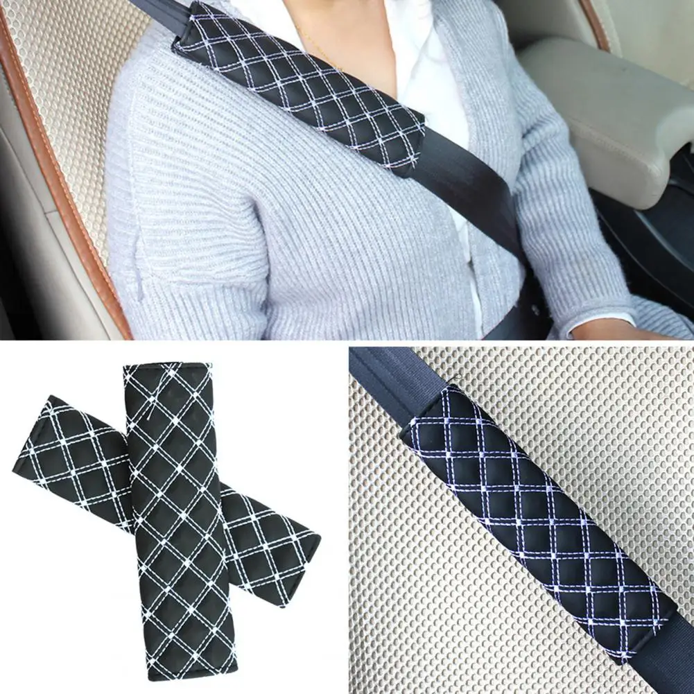 1 Pair Car Shoulder Pad Durable Convenient Sleep Safely Soft Car Seat Belt Cover Seat Belt Pad for Automobile