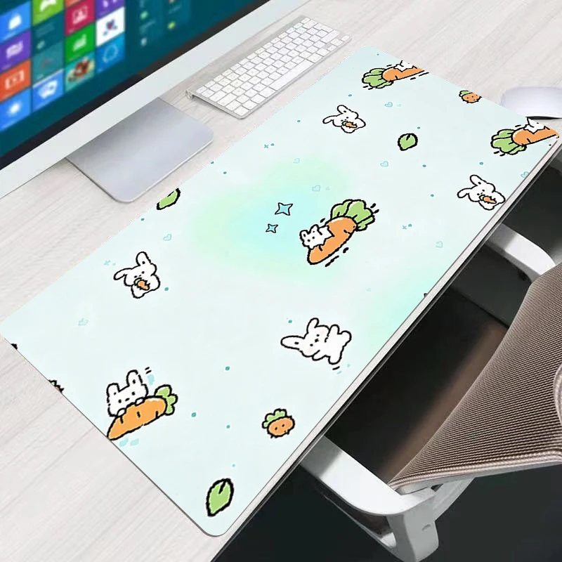 Low pixel cartoon cat Mouse Pad Anime Extended Desk mat PC Gaming Accessories High-Quality Computer Mousepad kawaii keyboard pad