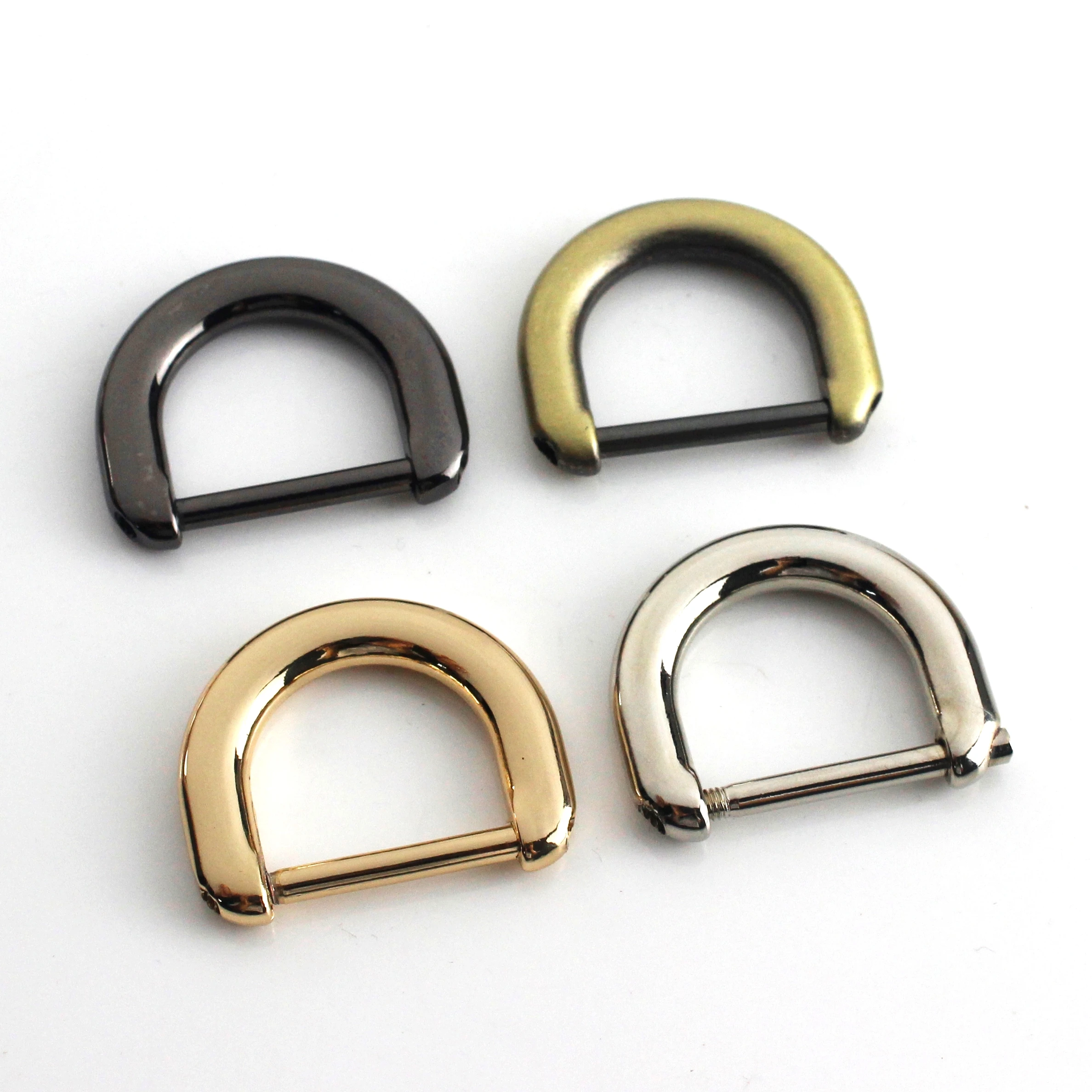 1pcs Metal 20mm Detachable Open unscrew D Ring Buckle Fashion Buckle for Leather Craft Bag Strap Belt Handle Shoulder Webbing