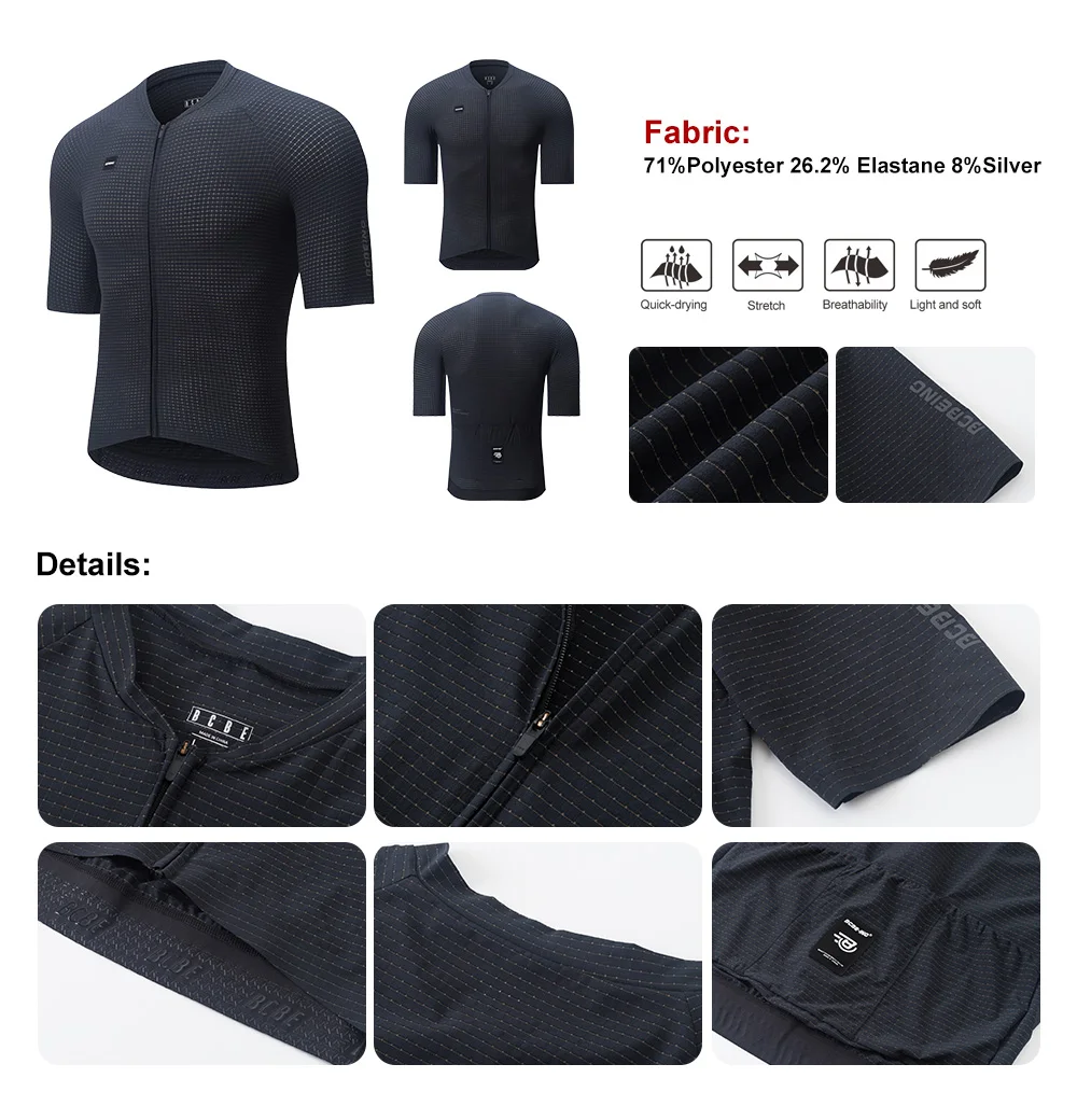 BCBE-ING 2026 Neues Herren Aero-Radtrikot Sommer Leichtgewicht Kurzarm Fahrradshirt Rennpassform Atmungsaktives Radtrikot – Detail 4