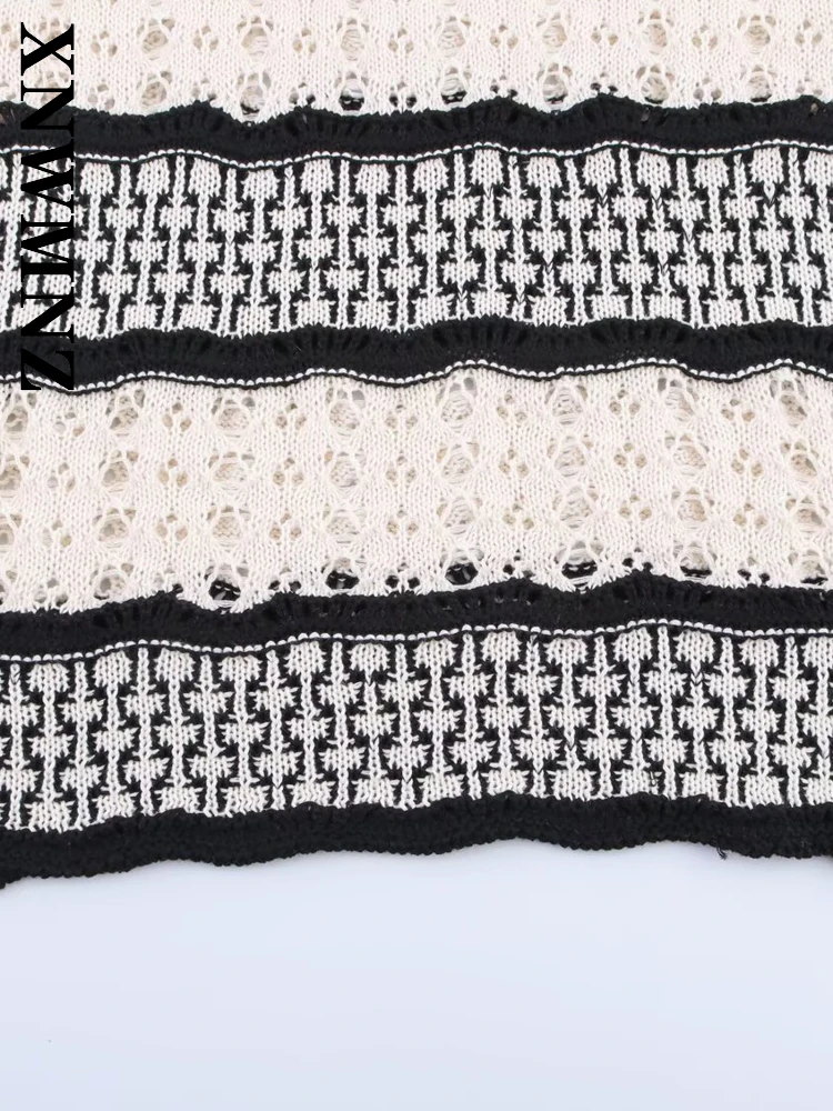 XNWMNZ 2025 여름 신상 여성 파티 클럽 홀터넥 숄더 홀터 니트 드레스 심플 레이디 민소매 드레스 패션 미니