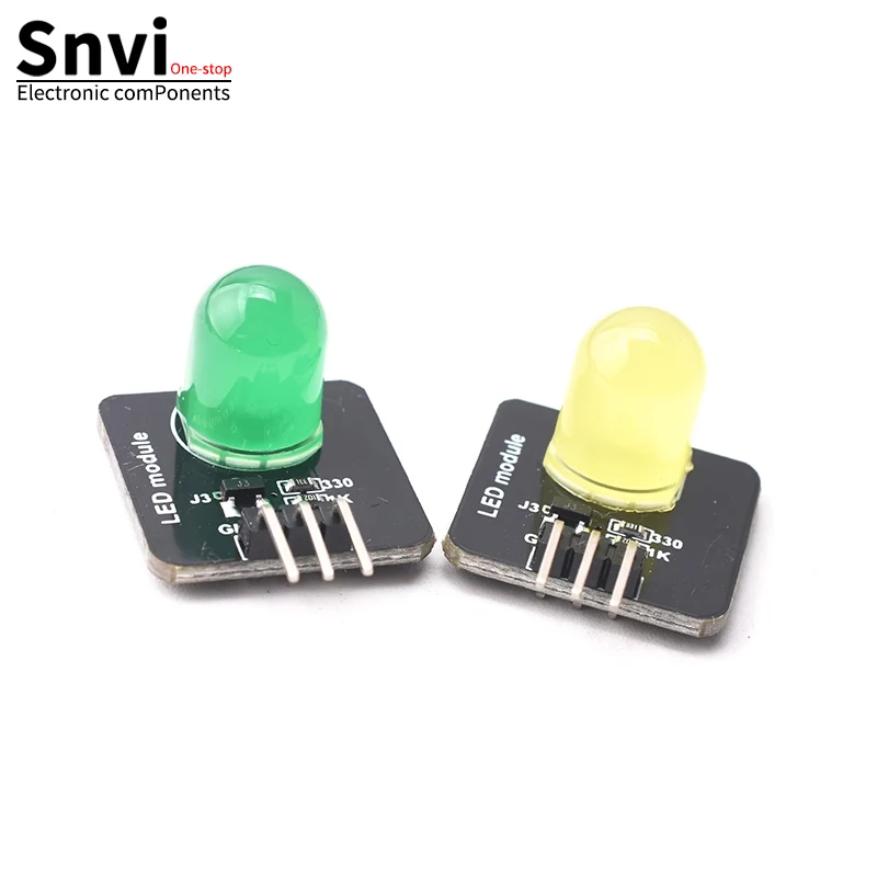 DC 3.3V-5V 10mm Luminous LED Module LED Light Sensor Indicator Light Light-emitting Module for Arduino Microcontroller Control