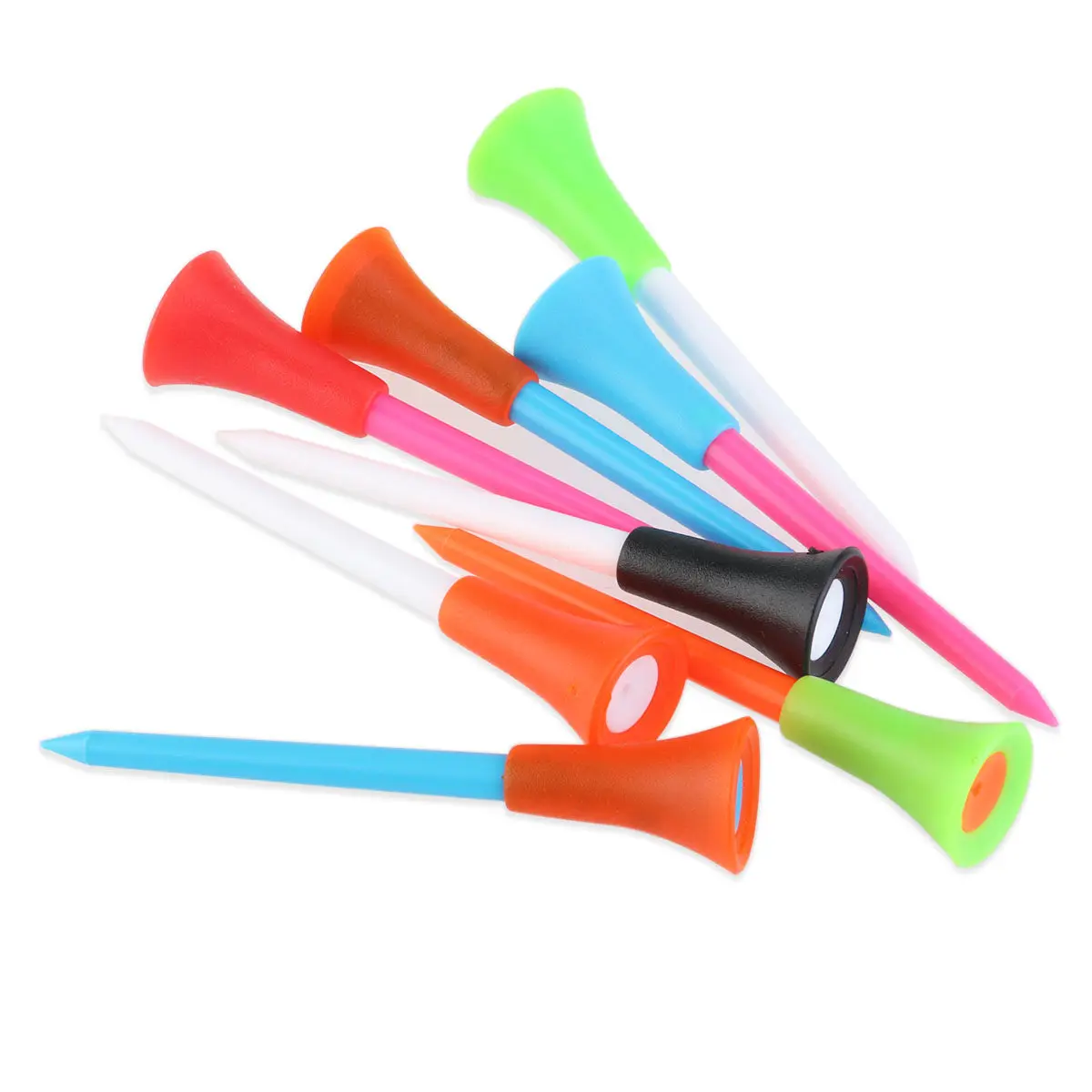 Black Golf Tees Bulk Pack – Adjustable Range Practice Tees for Beginners & Professionals