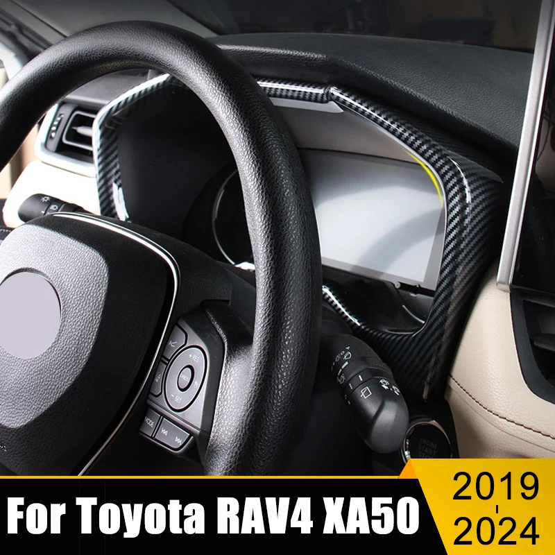 

For Toyota RAV4 XA50 2019 2020 2021 2022 2023 2024 Hybrid ABS Car Instrument Display Speedometer Gauge Cover Case Trim Frame