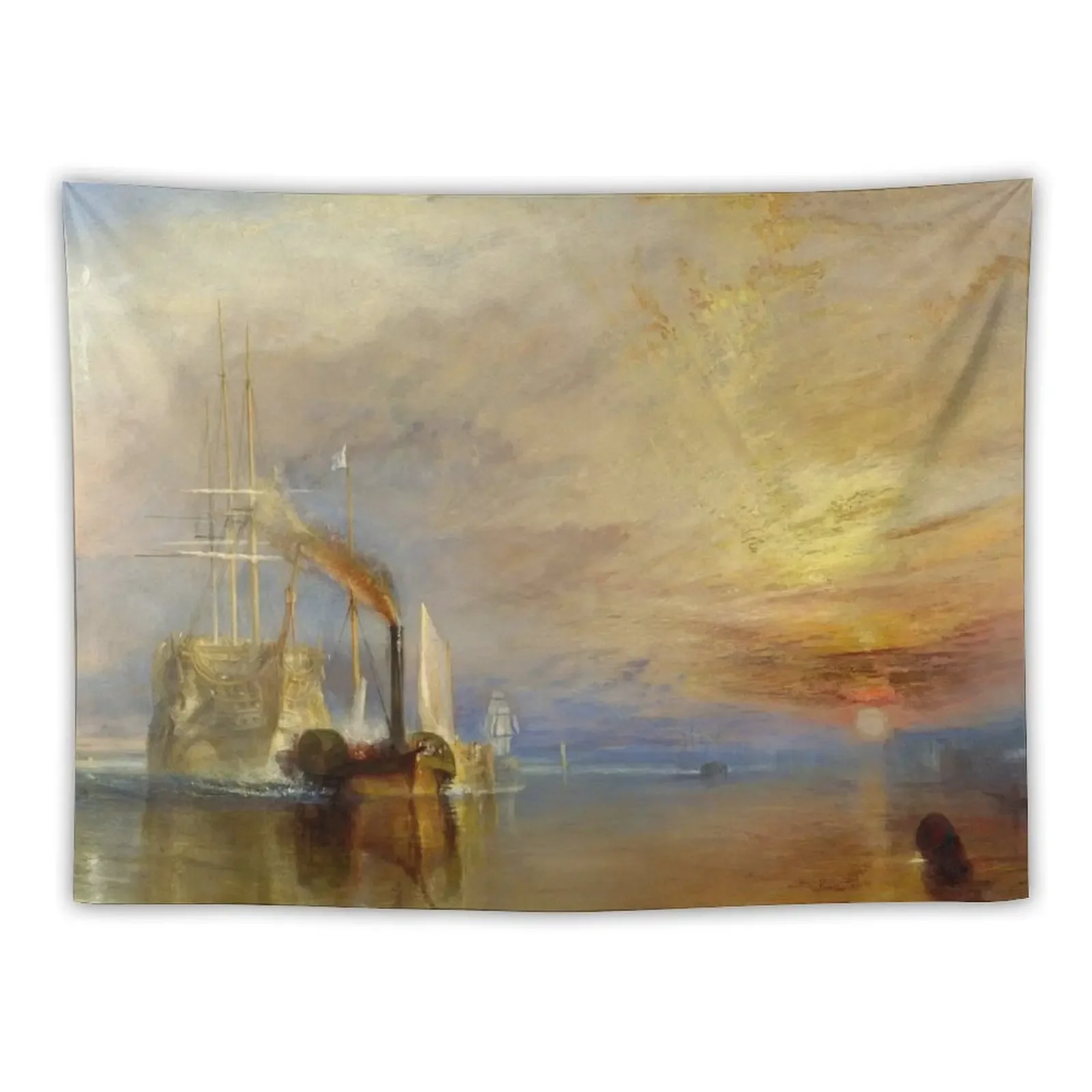 The Fighting Temeraire by J. M. W. Turner (1838) Tapestry Wall Art Room Decor Cute Wall Decor Hanging Wallpaper Tapestry