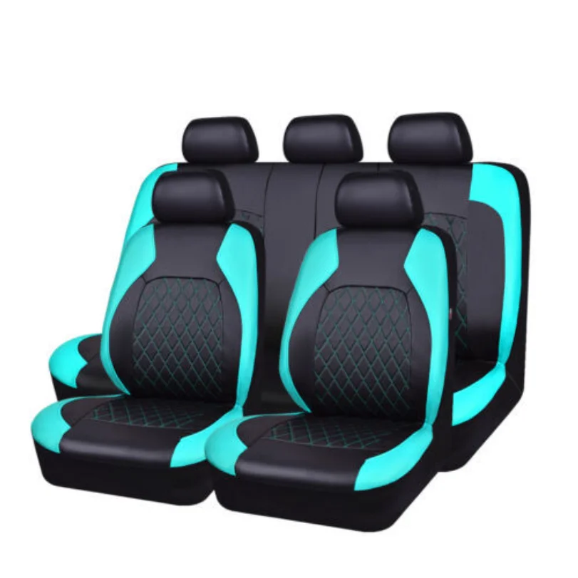 All Season Quited PU Leather Car Seat Cover Full Surrounded Seat Protector Waterproof Universal Fit Sedan Suv Pick-up Truck Seat 2