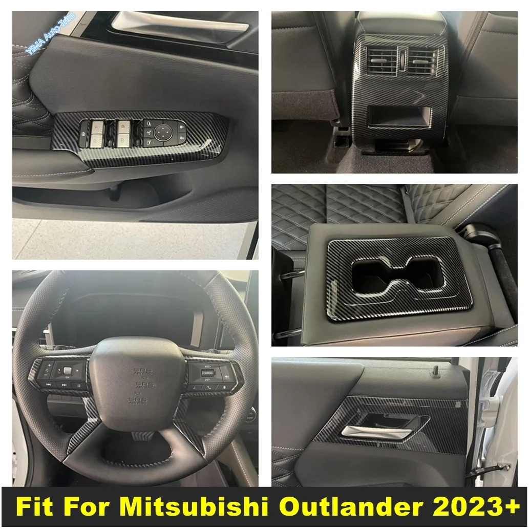 

Car Armrest Window Glass / Steering Wheel / Rear Outlet Vent / Water Cup Interior Accessories For Mitsubishi Outlander 2023 2024