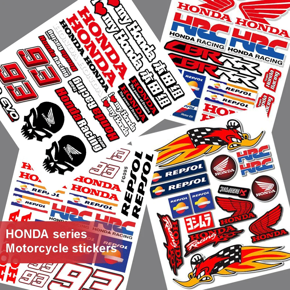 Conjunto de Adesivos Gráficos para Motocross, Decalques de Logotipo de Corrida em Destaque, para Decoração de Motocicletas, Scooters, ATVs, UTVs, Capa