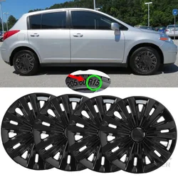 4pcs Universal Black Carl Hubcap Wheel Covers Auto Snap On Wheel Cover Kit R15 R16 Rim Center For Toyota/Ford/ KIA/Honda