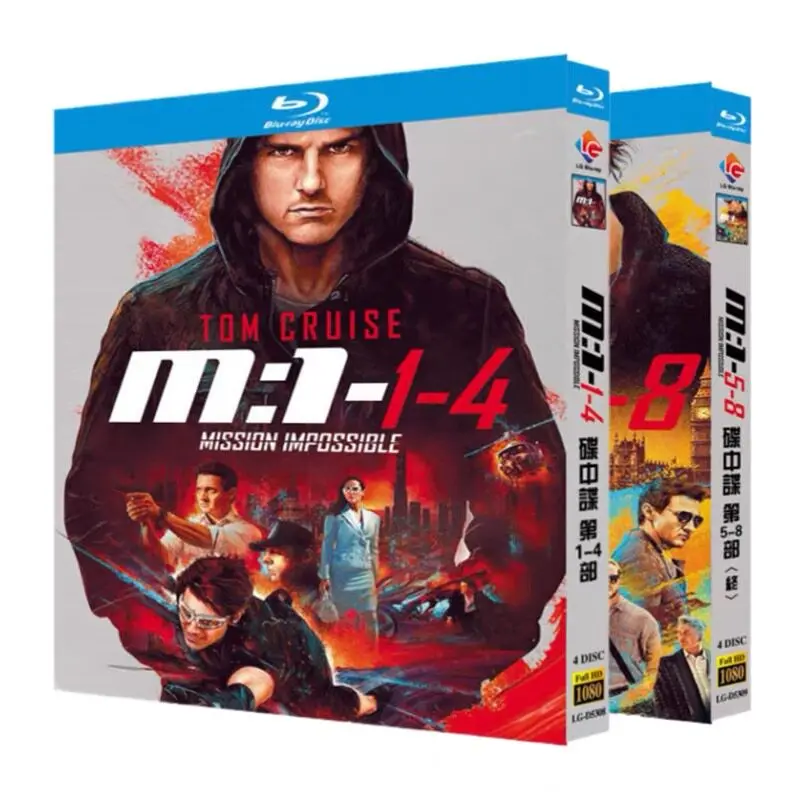 Mission Impossible Seasons 1–8 Plus Bonus Features Blu-ray High Definition Movie Discs Box Set with Mandarin English Japanese