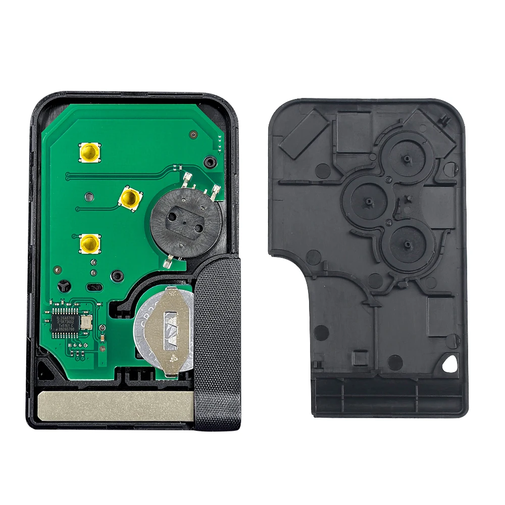 KEYYOU For Renault Clio Logan Megane 2 3 Scenic Car Remote Key 3 Buttons ID46 PCF7947 Chip 433Mhz Smart Card Emergency Insert