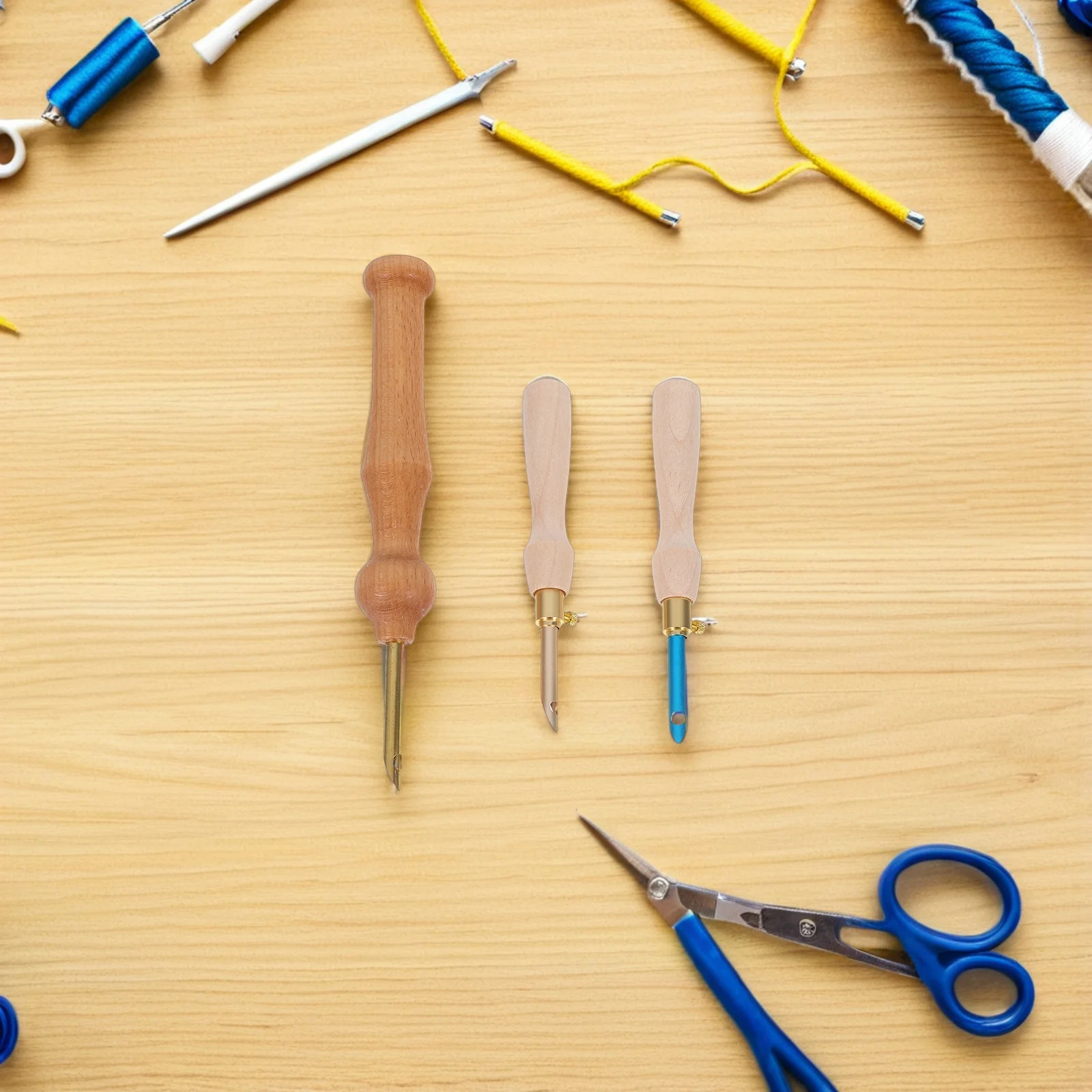 

Punch Needle Embroidery Starter Kit with Multicolor Threads for Creative DIY Stitching Fabric Art Tool Set Home Craft Supplies