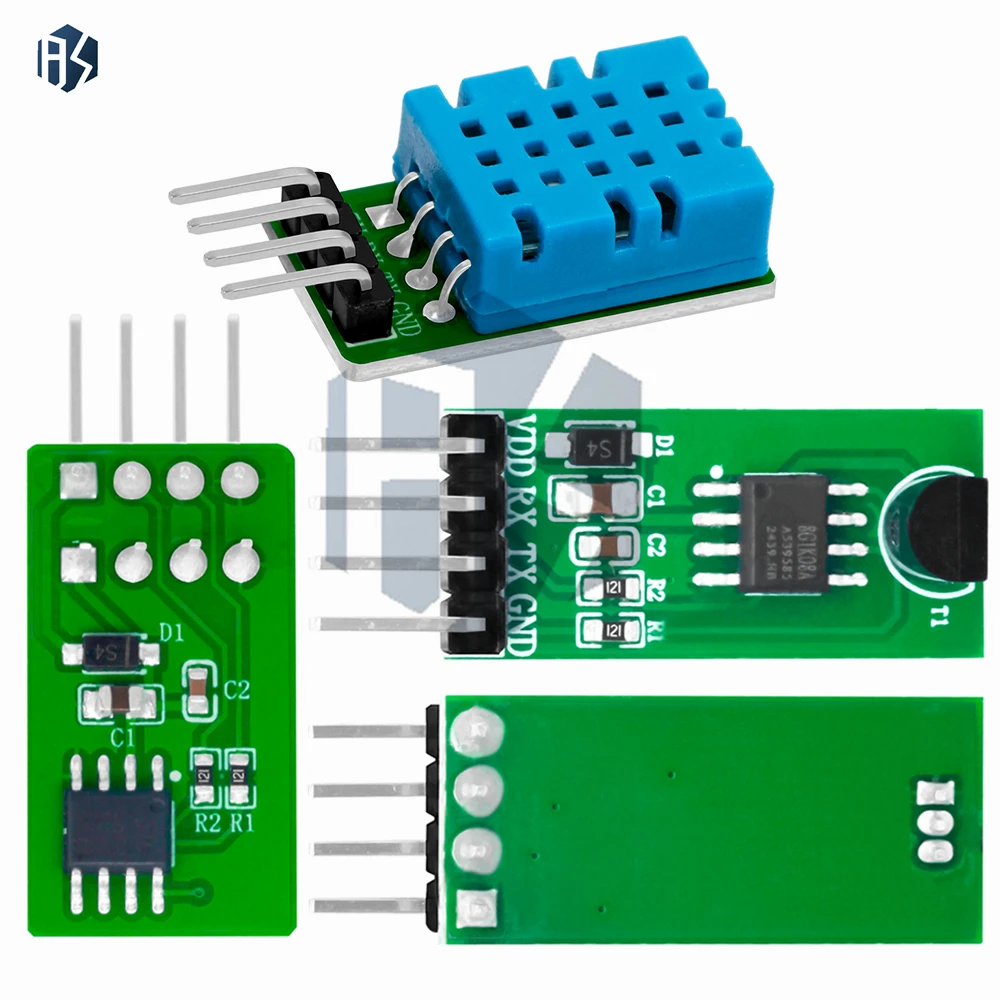 مجموعة أجهزة استشعار درجة الحرارة + درجة الحرارة والرطوبة - وحدات مزدوجة DS18B20 وDHT11 (متوافقة مع تسلسلي MCU) #2